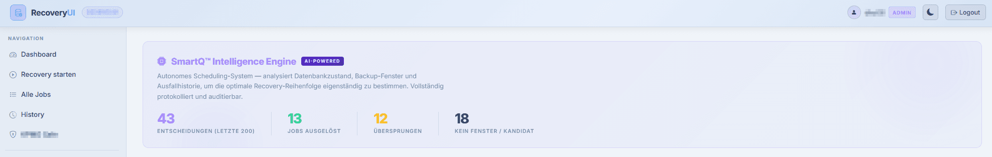 SmartQ Intelligence Engine Dashboard
